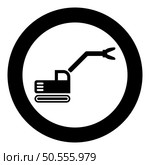 Sloopkraan building machine demolish wrecking cut knife crane truck icon in circle round black color vector illustration image solid outline style simple. Sloopkraan building machine demolish wrecking cut knife crane truck icon in circle round black color vector illustration image solid outline style. Стоковая иллюстрация, агентство Ingram Publishing / Фотобанк Лори