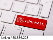 Firewall concept - computer keyboard with Firewall keypad. Стоковое фото, агентство Ingram Publishing / Фотобанк Лори