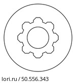 Gear cogwheel icon in circle round black color vector illustration image outline contour line thin style simple. Gear cogwheel icon in circle round black color vector illustration image outline contour line thin style. Стоковая иллюстрация, агентство Ingram Publishing / Фотобанк Лори