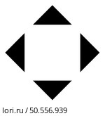 Four arrows pointing from the center symbol location icon black color vector illustration image flat style simple. Four arrows pointing from the center symbol location icon black color vector illustration image flat style. Стоковая иллюстрация, агентство Ingram Publishing / Фотобанк Лори