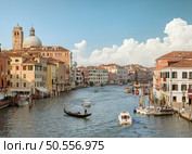 Gondolas in Grand Canal in Venice, Italy. Life on the Grand Canal. Стоковое фото, агентство Ingram Publishing / Фотобанк Лори