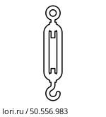 Turnbuckle tensioning wire concept hardware contour outline line icon black color vector illustration image thin flat style simple. Turnbuckle tensioning wire concept hardware contour outline line icon black color vector illustration image thin flat style. Стоковая иллюстрация, агентство Ingram Publishing / Фотобанк Лори