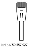 Connector with wire technology ethernet rj45 internet concept cable jack contour outline line icon black color vector illustration image thin flat style simple. Connector with wire technology ethernet rj45 internet concept cable jack contour outline line icon black color vector illustration image thin flat style. Стоковая иллюстрация, агентство Ingram Publishing / Фотобанк Лори