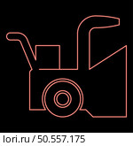 Neon snowblower snow clear machine snowplow truck plough clearing vehicle equipped seasons transport winter highway service equipment clean red color vector illustration image flat style light. Neon snowblower snow clear machine snowplow truck plough clearing vehicle equipped seasons transport winter highway service equipment clean red color vector illustration image flat style. Стоковая иллюстрация, агентство Ingram Publishing / Фотобанк Лори