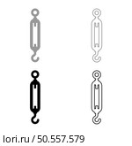 Turnbuckle tensioning wire concept hardware set icon grey black color vector illustration image simple solid fill outline contour line thin flat style. Turnbuckle tensioning wire concept hardware set icon grey black color vector illustration image solid fill outline contour line thin flat style. Стоковая иллюстрация, агентство Ingram Publishing / Фотобанк Лори