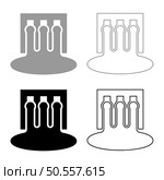 Hydro dam hydroelectric water power station hydropower energy technology plant powerhouse set icon grey black color vector illustration image simple solid fill outline contour line thin flat style. Hydro dam hydroelectric water power station hydropower energy technology plant powerhouse set icon grey black color vector illustration image solid fill outline contour line thin flat style. Стоковая иллюстрация, агентство Ingram Publishing / Фотобанк Лори