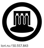 Hydro dam hydroelectric water power station hydropower energy technology plant powerhouse icon in circle round black color vector illustration image solid outline style simple. Hydro dam hydroelectric water power station hydropower energy technology plant powerhouse icon in circle round black color vector illustration image solid outline style. Стоковая иллюстрация, агентство Ingram Publishing / Фотобанк Лори