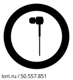 Vacuum headphones wired icon in circle round black color vector illustration image solid outline style simple. Vacuum headphones wired icon in circle round black color vector illustration image solid outline style. Стоковая иллюстрация, агентство Ingram Publishing / Фотобанк Лори