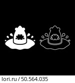 Shark’s head in the water with a splash set icon white color vector illustration image simple solid fill outline contour line thin flat style. Shark’s head in the water with splash set icon white color vector illustration image solid fill outline contour line thin flat style. Стоковая иллюстрация, агентство Ingram Publishing / Фотобанк Лори