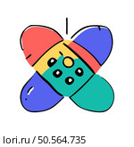 Colorful abstract bandage design with a playful and modern look. Perfect for branding. social media graphics. and more. Стоковая иллюстрация, агентство Ingram Publishing / Фотобанк Лори