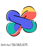 Abstract colorful icon with a dynamic and playful design. Perfect for branding. logos. or social media graphics. Стоковая иллюстрация, агентство Ingram Publishing / Фотобанк Лори