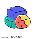 A fun and colorful abstract illustration with a playful design. Perfect for use in social media graphics. website designs. or branding materials. Стоковая иллюстрация, агентство Ingram Publishing / Фотобанк Лори