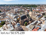 historic center of the city Lviv, top view. Стоковое фото, агентство Ingram Publishing / Фотобанк Лори