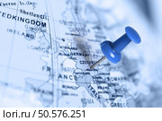 Location Austria. Blue pin on the map. Стоковое фото, агентство Ingram Publishing / Фотобанк Лори