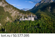 Neuschwanstein Castle Bavarian Alps Germany. Стоковое фото, фотограф Андрей Армягов / Фотобанк Лори