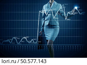 Hand of businesswoman drawing virtual infographs on media screen. Innovative technologies for your business . Mixed media. Стоковое фото, агентство Ingram Publishing / Фотобанк Лори