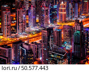 Majestic colorful dubai marina skyline during sunset. Multiple tallest skyscrapers of the world. Dubai marina, United Arab Emirates.. Majestic dubai marina skyline during night. United Arab Emirates. Стоковое фото, агентство Ingram Publishing / Фотобанк Лори