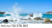Waves of the sea. Mirabellno Bay, Crete, Greece. Стоковое фото, агентство Ingram Publishing / Фотобанк Лори