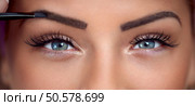 Eyes, close up of beautiful woman with makeup eyes. Стоковое фото, агентство Ingram Publishing / Фотобанк Лори