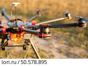 The Engine copter. UAV in flight. Quadrocopters on radio. . Oktokopter, copter, drone. Стоковое фото, агентство Ingram Publishing / Фотобанк Лори