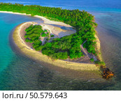 Maldives paradise scenery. Tropical aerial landscape, seascape with long jetty, water villas with amazing sea and lagoon beach, tropical nature. Exotic tourism destination banner, summer vacation. Стоковое фото, агентство Ingram Publishing / Фотобанк Лори