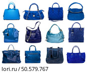 Female bags collection on white background. Стоковое фото, агентство Ingram Publishing / Фотобанк Лори