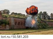 Blast bombs which caused a big fireball. Explosion and fireball. Стоковое фото, агентство Ingram Publishing / Фотобанк Лори