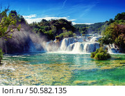 Waterfalls Krka, National Park, Dalmatia, Croatia. Стоковое фото, агентство Ingram Publishing / Фотобанк Лори