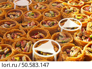 The baklava (a dessert made of thin pastry, nuts, and honey) . Стоковое фото, агентство Ingram Publishing / Фотобанк Лори