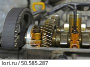 The internals of the engine under the valve cover. Стоковое фото, агентство Ingram Publishing / Фотобанк Лори