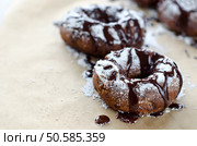 Doughnut with chocolate selective focus. Стоковое фото, агентство Ingram Publishing / Фотобанк Лори