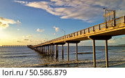 Ocean Beach Pier at Sunset, San Diego, California. Taken 5 October 2015. Стоковое фото, агентство Ingram Publishing / Фотобанк Лори