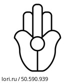 Symbol Natib Qadish Kappu palm Hamsa Levantian neo paganism neopaganism religious symbol Hand indian paganism icon black color vector illustration image flat style simple. Symbol Natib Qadish Kappu palm Hamsa Levantian neo paganism neopaganism religious symbol Hand indian paganism icon black color vector illustration image flat style. Стоковая иллюстрация, агентство Ingram Publishing / Фотобанк Лори