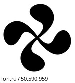 Basque Cross Lauburu Lauborou Eusko icon black color vector illustration image flat style simple. Basque Cross Lauburu Lauborou Eusko icon black color vector illustration image flat style. Стоковая иллюстрация, агентство Ingram Publishing / Фотобанк Лори