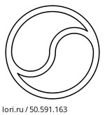 Yin Yang Taoism symbol harmony equilibrium concept contour outline line icon black color vector illustration image thin flat style simple. Yin Yang Taoism symbol harmony equilibrium concept contour outline line icon black color vector illustration image thin flat style. Стоковая иллюстрация, агентство Ingram Publishing / Фотобанк Лори