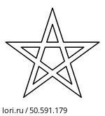 Pentagram Neo paganism sign five pointed star contour outline line icon black color vector illustration image thin flat style simple. Pentagram Neo paganism sign five pointed star contour outline line icon black color vector illustration image thin flat style. Стоковая иллюстрация, агентство Ingram Publishing / Фотобанк Лори