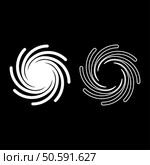 Gold spiral Sacred geometry symbol set icon white color vector illustration image simple solid fill outline contour line thin flat style. Gold spiral Sacred geometry symbol set icon white color vector illustration image solid fill outline contour line thin flat style. Стоковая иллюстрация, агентство Ingram Publishing / Фотобанк Лори