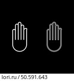 Hand Akhimsa Ahimsa arm Jainism Jain religion symbol Dharma Ahinsa set icon white color vector illustration image simple solid fill outline contour line thin flat style. Hand Akhimsa Ahimsa arm Jainism Jain religion symbol Dharma Ahinsa set icon white color vector illustration image solid fill outline contour line thin flat style. Стоковая иллюстрация, агентство Ingram Publishing / Фотобанк Лори