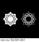 Lotus flower blossom Hinduism Hindu iconography water lily set icon white color vector illustration image simple solid fill outline contour line thin flat style. Lotus flower blossom Hinduism Hindu iconography water lily set icon white color vector illustration image solid fill outline contour line thin flat style. Стоковая иллюстрация, агентство Ingram Publishing / Фотобанк Лори