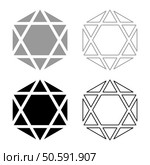 Octagedron icosahedron sacred geometry symbol set icon grey black color vector illustration image simple solid fill outline contour line thin flat style. Octagedron icosahedron sacred geometry symbol set icon grey black color vector illustration image solid fill outline contour line thin flat style. Стоковая иллюстрация, агентство Ingram Publishing / Фотобанк Лори
