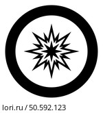 Star Bethlehem Christmas icon in circle round black color vector illustration image solid outline style simple. Star Bethlehem Christmas icon in circle round black color vector illustration image solid outline style. Стоковая иллюстрация, агентство Ingram Publishing / Фотобанк Лори