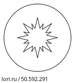 Star Bethlehem Christmas icon in circle round black color vector illustration image outline contour line thin style simple. Star Bethlehem Christmas icon in circle round black color vector illustration image outline contour line thin style. Стоковая иллюстрация, агентство Ingram Publishing / Фотобанк Лори
