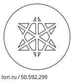 Metatron cube Sacred geometry icon in circle round black color vector illustration image outline contour line thin style simple. Metatron cube Sacred geometry icon in circle round black color vector illustration image outline contour line thin style. Стоковая иллюстрация, агентство Ingram Publishing / Фотобанк Лори