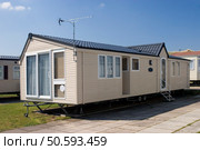 Luxury caravan, static holiday home. Стоковое фото, агентство Ingram Publishing / Фотобанк Лори