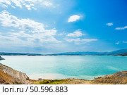 Beautiful landscape of the mountain Chirkey reservoir with azure water of the North Caucasus of Dagestan. Russia. Стоковое фото, фотограф Константин Лабунский / Фотобанк Лори