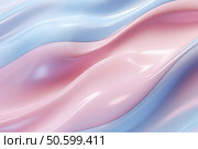 Pastel pink and blue abstract waves flowing smoothly. Стоковое AI-изображение, AI-художник Иван Рябоконь / Фотобанк Лори