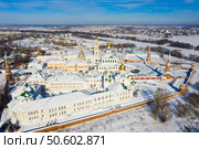 Aerial view of Epiphany Staro-Golutvin Monastery in Kolomna. Стоковое фото, фотограф Яков Филимонов / Фотобанк Лори