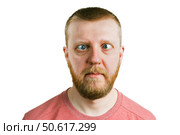 Man in a pink shirt with a sidelong glance. Стоковое фото, фотограф Дмитрий Киселёв / Фотобанк Лори