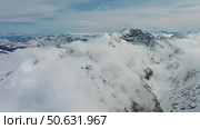 Snow Alp mountain range landscape. Стоковое видео, видеограф Михаил Коханчиков / Фотобанк Лори