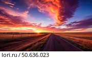 photograph road in distance ai generated. Стоковое AI-изображение, AI-художник Vectorwin / Фотобанк Лори